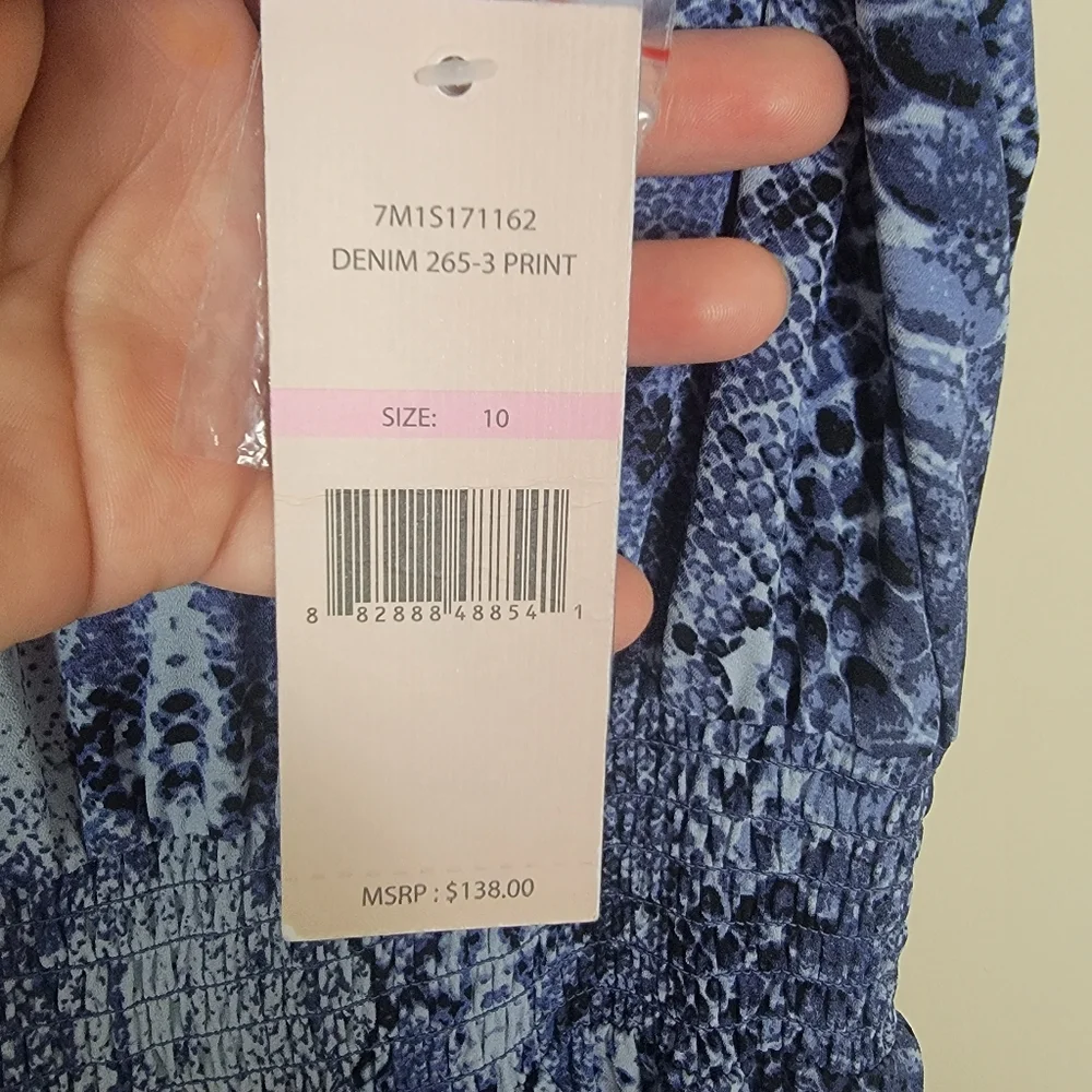 Nanette Lepore Blue Denim‎ Sleeveless Dress, Smock Sz 10